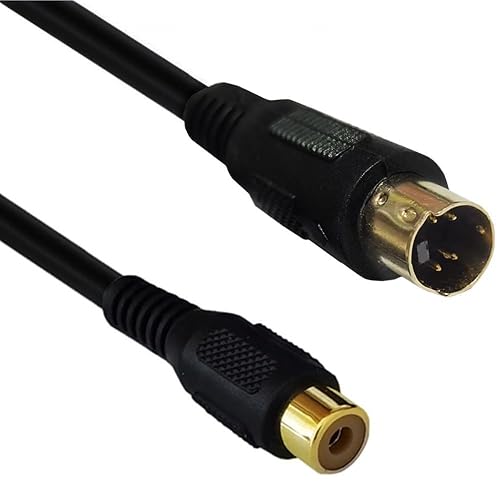 Miniatura 5 de Cable S-Video a RCA chapado en oro compuesto RCA hembra a 4 pines Mini DIN Terminal macho AV estéreo Cable de conversión de audio S-Video -2PCS 15CM