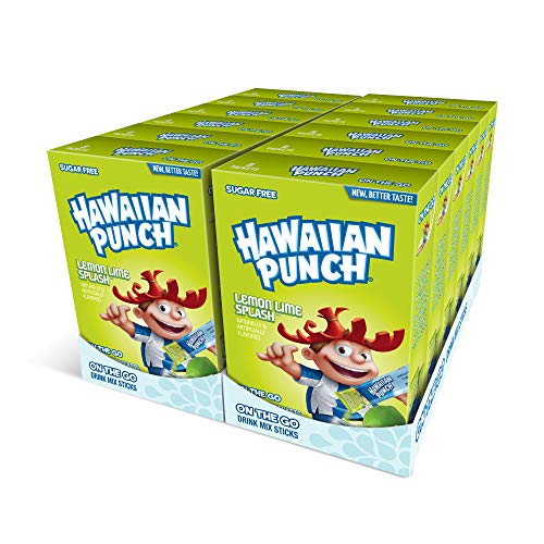 Hawaiian Punch, Lemon Lime Splash– Powder Drink Mix - (12 boxes, 96 sticks)
