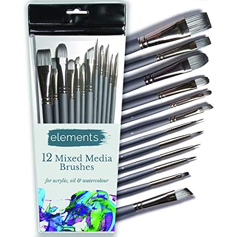 Elements 12 Piece Mixed Media Paint Brush Set Cover