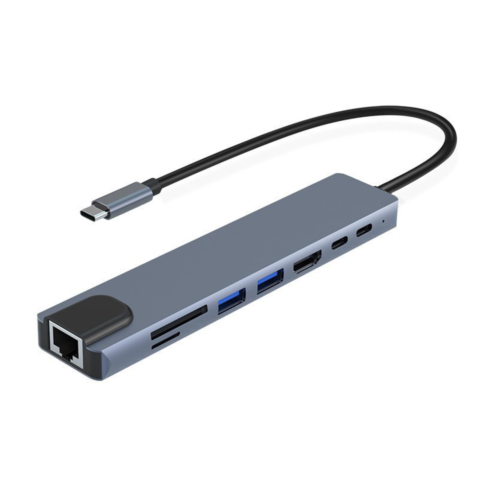 USB Hub 8 in 1 Multi USB Splitter USB 3 0 Port Extender Hub with SD TF Card