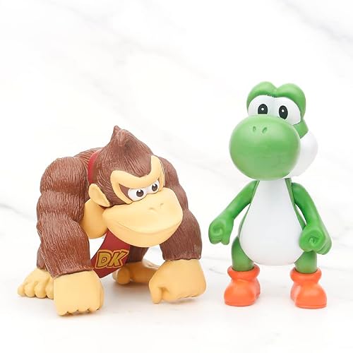 Satzig 6 Pcs Latest Version Mario Toys - Mario Toys Action Figures, Mario Brothers Figures Collection Playset, 3.9 "- 5.9" Tall #TOP4