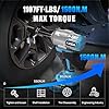 AXIDA Cordless Impact Wrench 1/2 Inch, 1500N·m(1107ft・lbs) Brushless High Torque Impact Gun, 21V Impact Driver with 2x 4.0Ah Batteries, Charger & 5 Sockets, Variable Speeds for Car/Truck RV/Mower #3