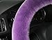 Bellesie Universal Warm Winter Genuine Wool Sheepskin Car Steering Wheel Cover Cushion Protector for 35cm-43cm Steering Wheel in Diameter