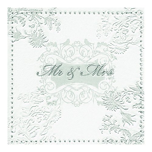 Preisvergleich Produktbild Lunchservietten Design "Mr. & Mrs" - silber