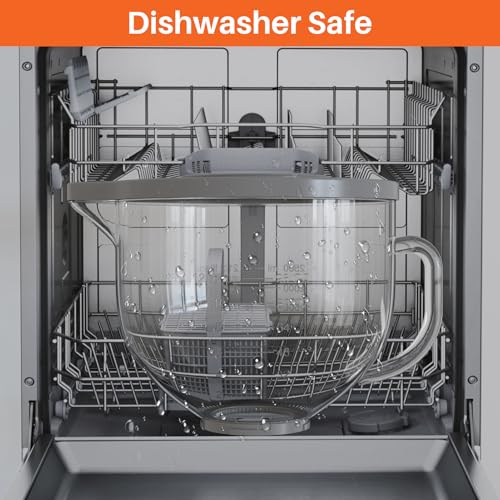 Tazón de vidrio compatible con KitchenAid 4.5 y 5 cuartos miniatura 5