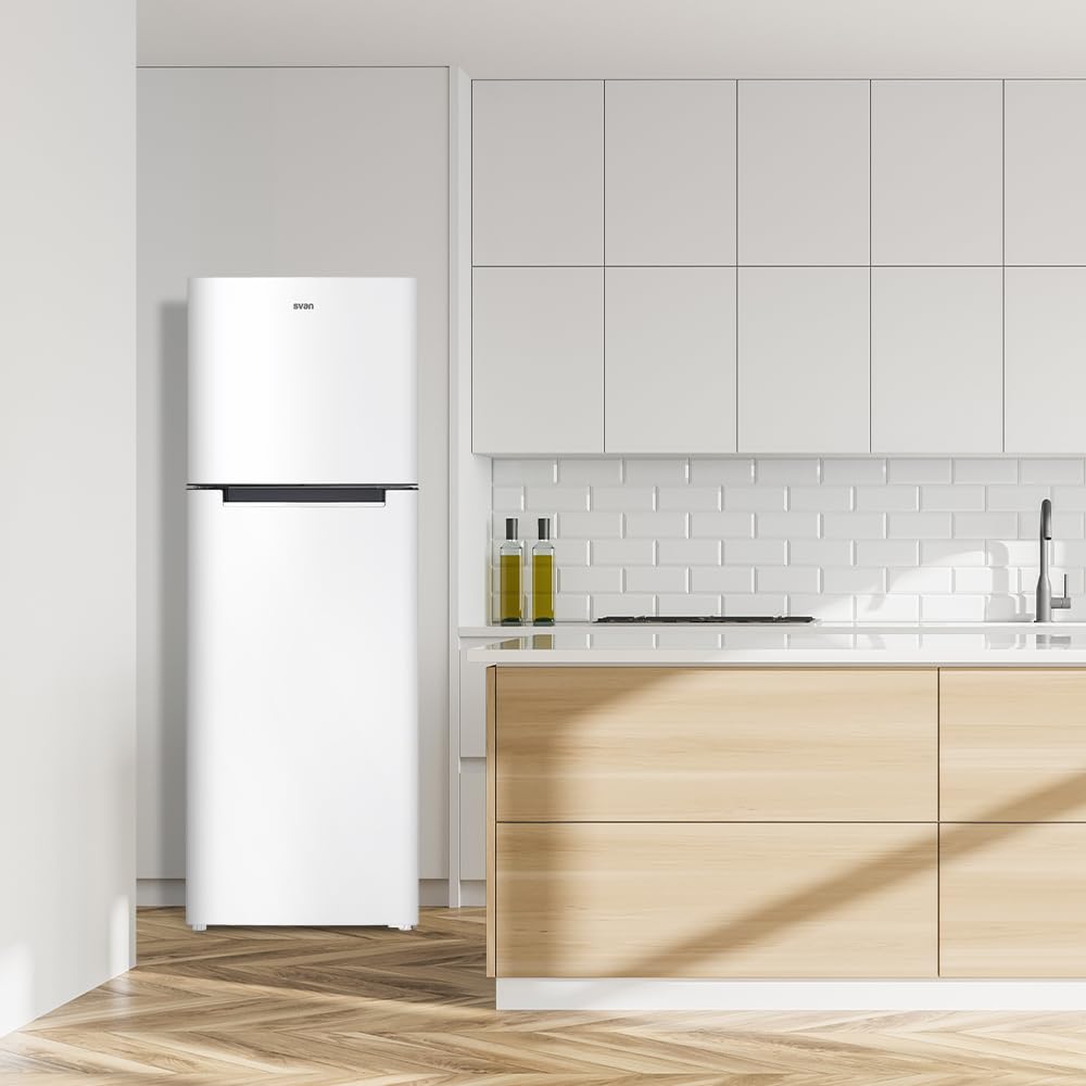 Svan Frigorífico 2 Puertas Blanco SF1675502ENF. Capacidad 247 Litros, Puerta Reversible, Bajo Nivel Sonoro, Eficiencia Energética Clase E