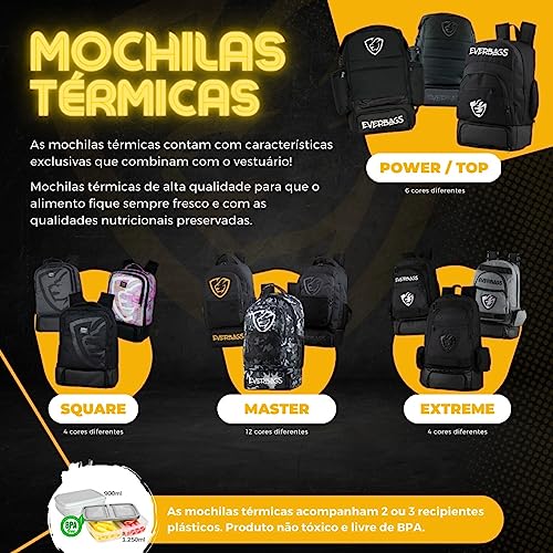 Mochila Mala Térmica Fitness Lancheira Marmita Bolsa Frasqueira Alimentar Dieta Treino Academia Espo