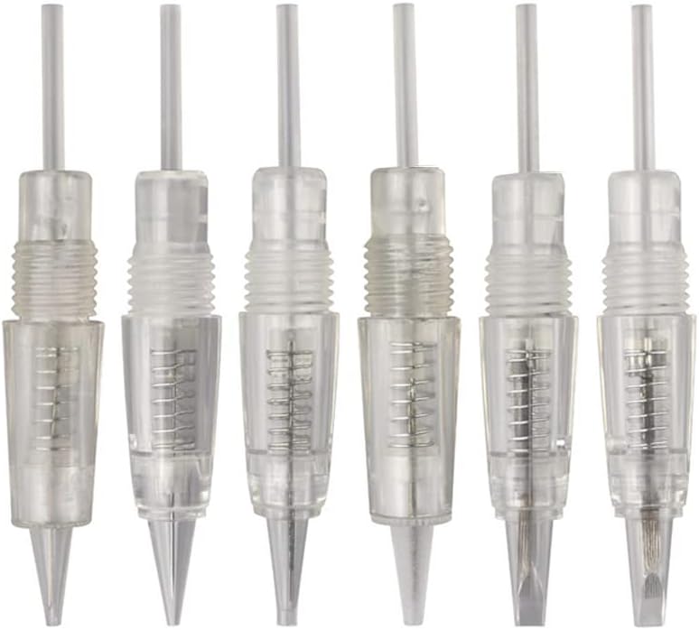 Tattoo Needles Round Caps for Permanent Makeup Machine Pen Set D1R/1R/3R/5R/5F/7F (Mixed Sizes,50pcs)