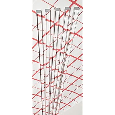 5 Pcs 1/4 x 1/4 x 24 Lone Square Clear Acrylic Plexiglass Plastic Rod - .25 - Approx 6.35mm x 6.35mm