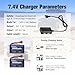 URGENEX Li-ion Battery 7.4V 3000mAh High Capacity with Dean-Style T Plug 2S Rechargeable RC Battery Fit for WLtoys 4WD High Speed RC Cars and Most 1/10, 1/12, 1/16 Scale RC Cars Trucks with Charger