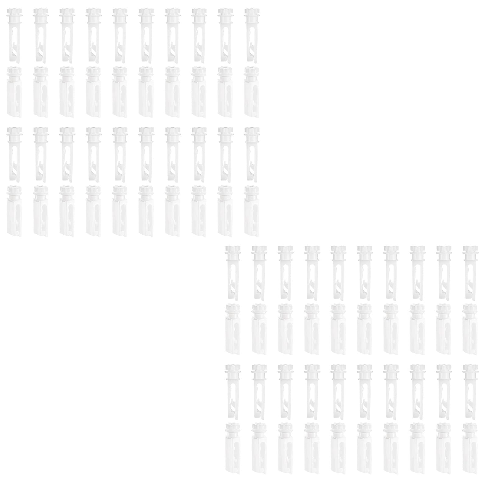 Elnwnnkc Of 40 / 80Pcs Curtain Gliders Easy Installation Replacement Hooks Curtain Track Roller Pulleys for Home and Home Decors Parts