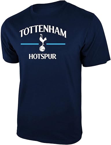 Icon Sports Camiseta de algodón de manga corta con estampado gráfico del equipo de fútbol del Tottenham World Soccer Team