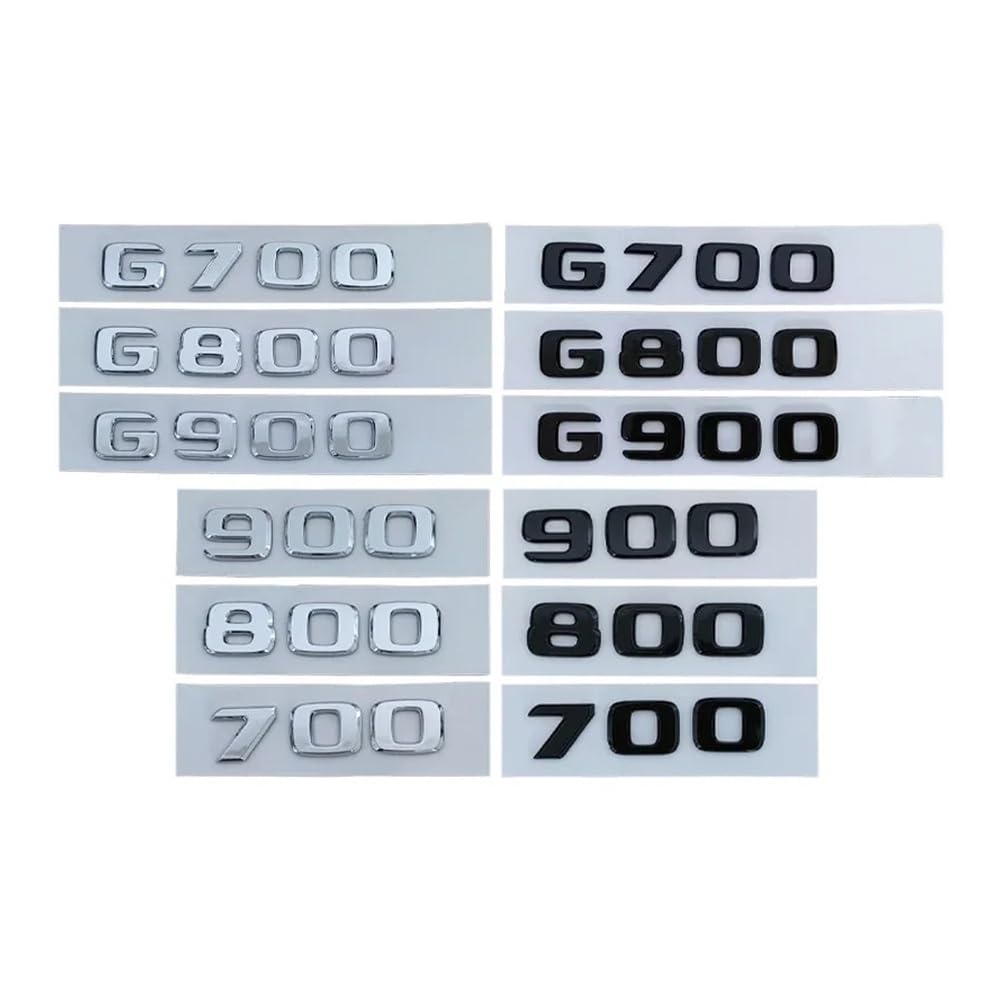 Insignia Mercedes Benz G800 letras maletero en acabado cromo negro premium 1