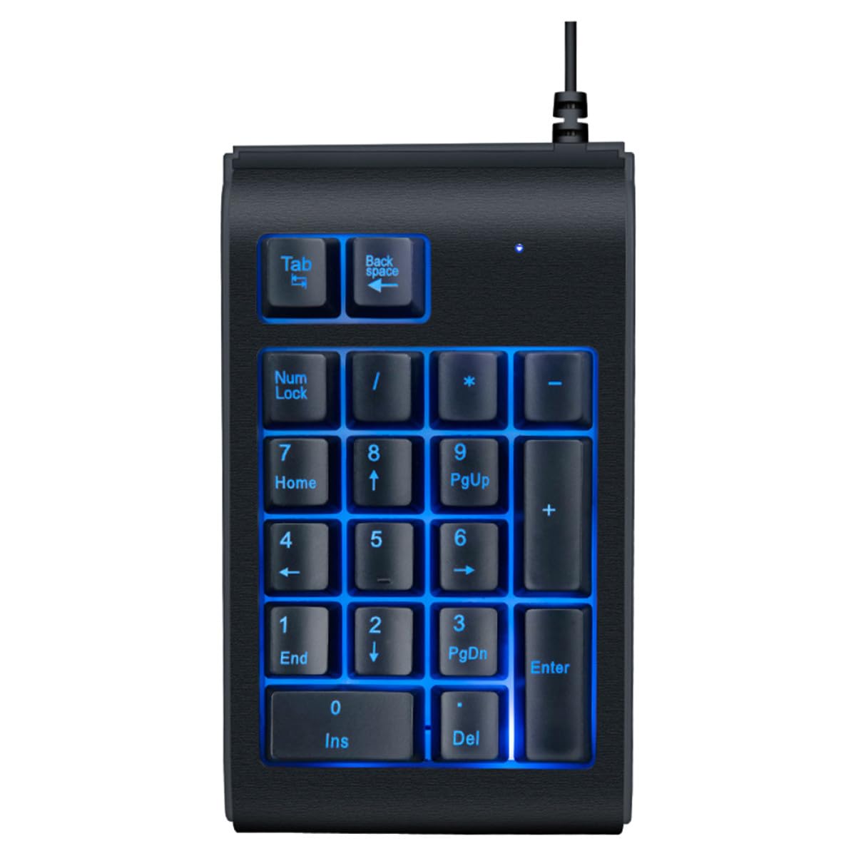 Clavier mécanique USB compact noir TOPBATHY filaire avec pavé numérique - 8