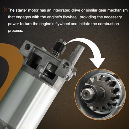 Image of Electric Starter Motor Compatible with MTD Cub Cadet 547cc, XT1 LT42 Engines Models 4X90HU, 8X90KU, 9X90HU, AX90HU Replaces# 725-06300, 925-06300