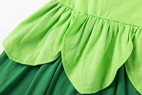Waruila Tinkerbell Classic Girls Costume Tinker Bell Princess Dress Girls Dress Fairies Tink The Fairy Rescue Classic Costume (Green), 10 Years #TOP5