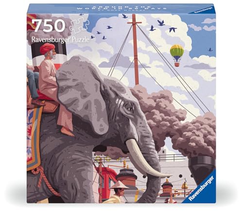 Ravensburger Puzzle Adulte Puzzle 750 pièces Le Tour du Monde en 80 Jours À partir de Art & Soul Puzzle de qualité supérieure fabriqué en Europe 12001201 - vue 2