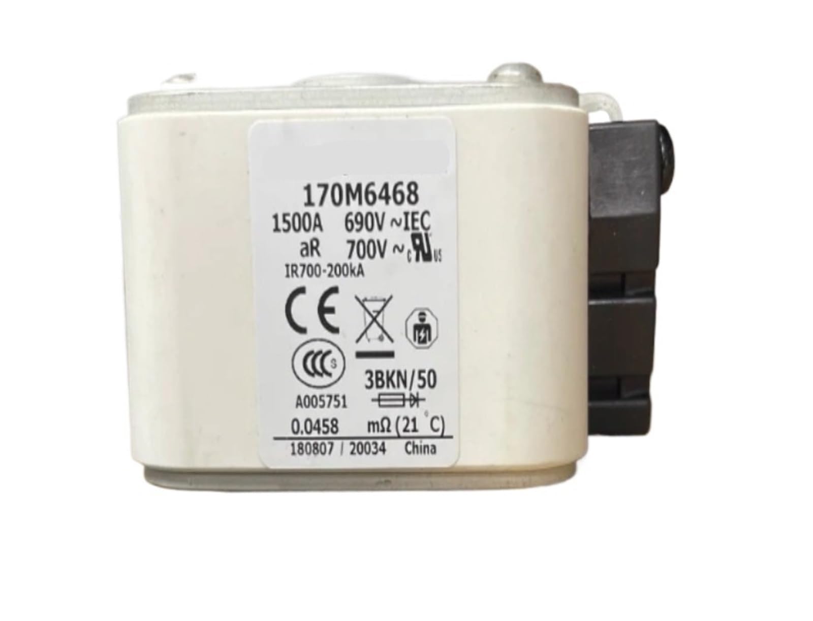 Fusible 170M6468 Bussmann pour protection de puissance industrielle Eaton