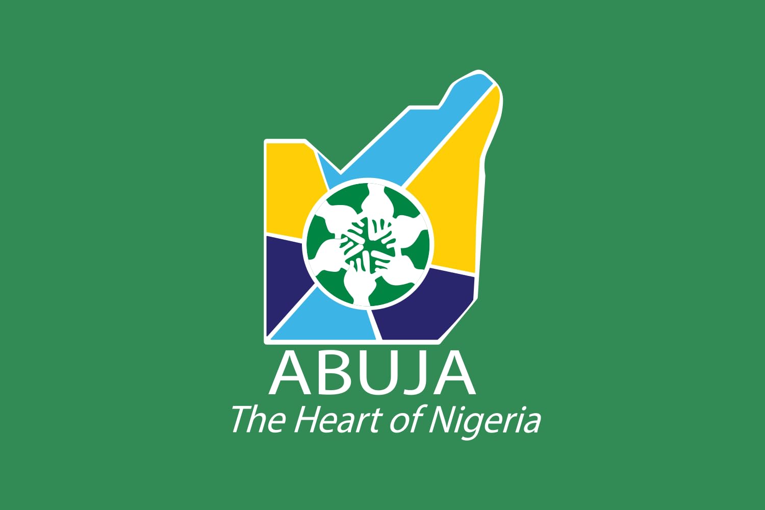 Drapeau Abuja Nigeria résistant aux déchirures pour grand mât paysage