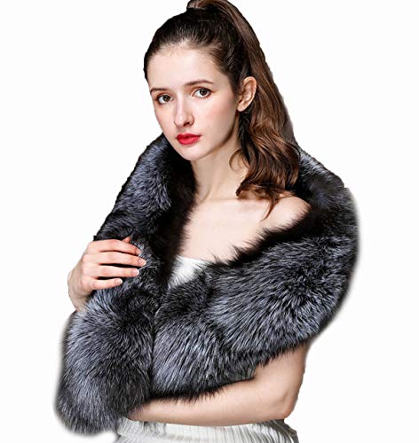 Scarf Women's Genuine Whole Fox Hair Scarf Neck Warmer Winter Neckerchief Wedding Party3