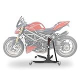 Alta precisione, perfetta aderenza di adattatore e il posizionamento molto stabile della moto, permette un facile accesso per le riparazioni, la manutenzione e la pulizia di tutte le parti ad esempio, ruote, motore e forcella. Ideale per l'inverno.