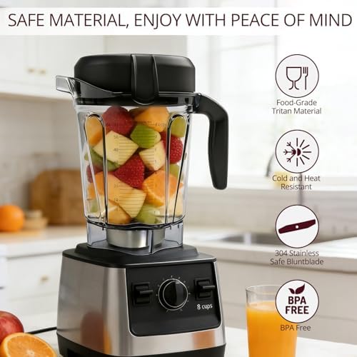 64oz Low-Profile Blender Pitcher Container, Compatible with Vitamix 5200 750 7500 6300 VM0102 VM0103 VM0197 E310 Classic/Explorian/Commercial Series, BPA-Free, Replacement Jar Cup - 4