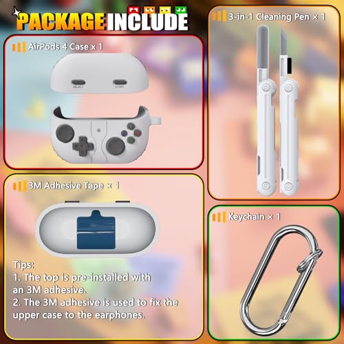 Image of Game Case for Samsung Galaxy Buds 3 FE(2025) & Galaxy Buds 3 Pro Case(2024),Silicone Classic Game Player Design with 3D Button Case Cover for Buds Pro 3 for Men with Cleaner Kit-Rock Grey
