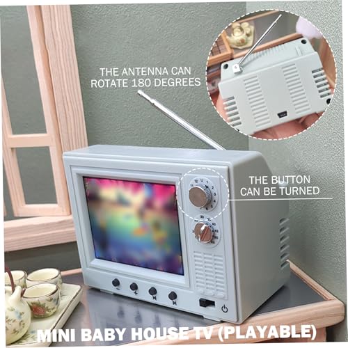 Mini TV USB 1:12 dotée d'un écran LCD et d'une antenne réglable à 180°