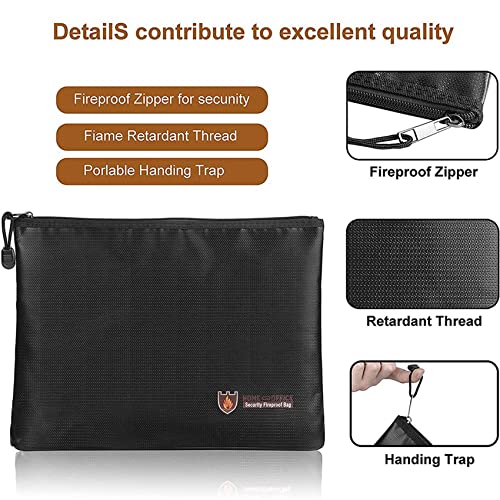 Pack de 2 bolsas ignífugas e impermeables A4 para proteger tus documentos valiosos 3