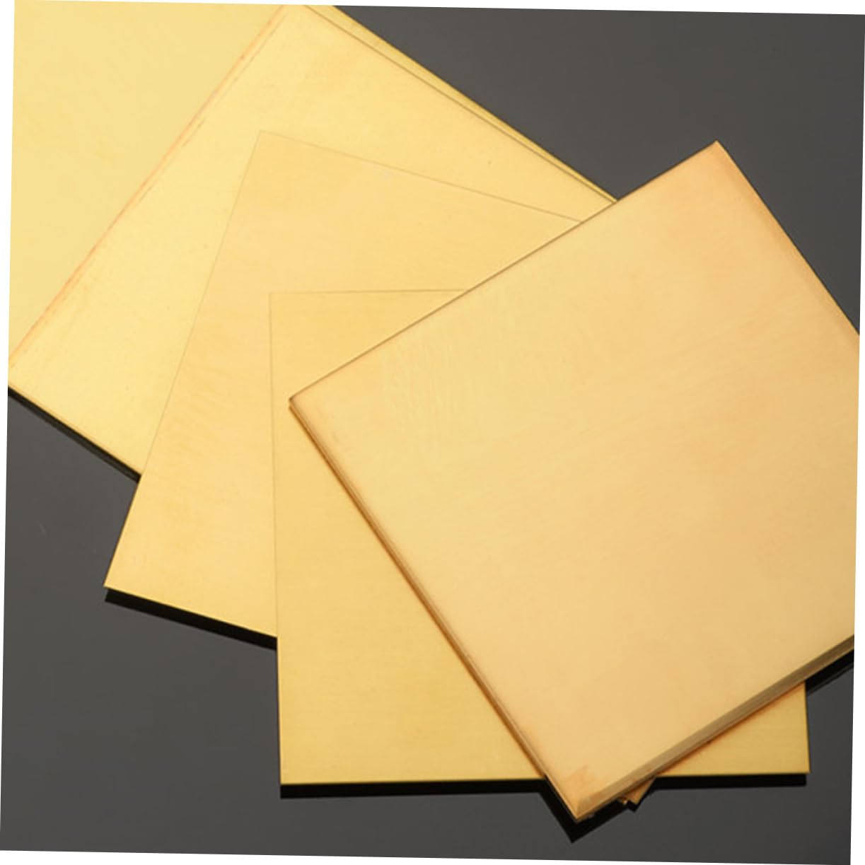 Luxshiny 2pcs Brass Sheets for Jewelry Making DIY Crafting Metal Plates Square Brass Plate for Jewelry and Craft Projects
