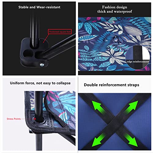 2 Pack 11 Inch Camping Stool Camping Chair With Big Pocket, Bearing 333 Lbs, 1 Second Open And Close, Best Small Folding Chair Camping Foot Rest For Outdoor #TOP4