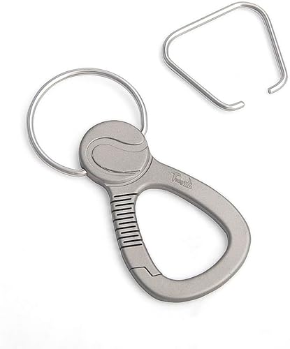 Miniatura 7 de Clip de llavero de mosquetón de titanio, 3 en 1, soporte para llavero múltiple, clip de liberación rápida de tamaño de palma EDC para regalo
