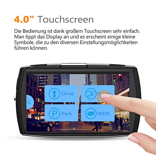 Z-Edge Dual Dashcam mit Front- und Rückkamera, 2K 1440P