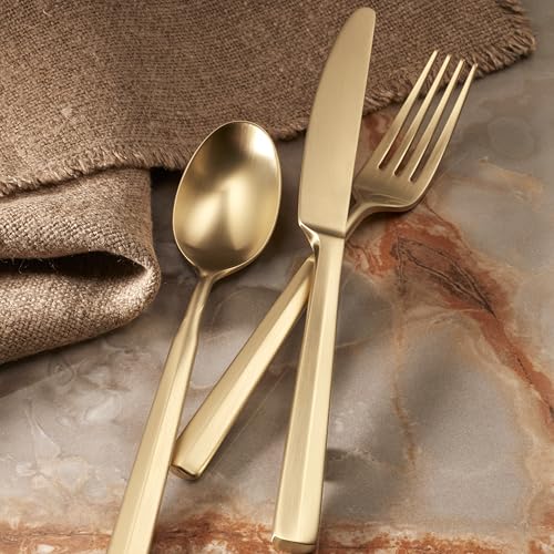 Oneida 897336 Ryder Satin Champagne 20-Piece Flatware Set - Thumbnail 4