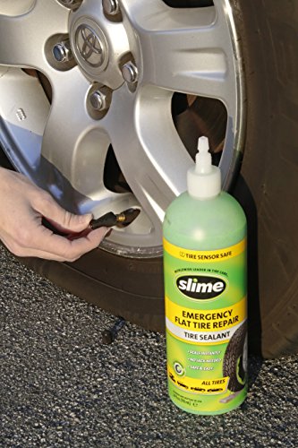 Slime 10012 Flat Tire Puncture Repair Sealant, Emergency Repair For Highway Vehicles, Suitable For Trucks/Suv, Non-Toxic, Eco-Friendly, 20Oz Bottle #TOP4