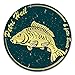 Finest Folia Fisch Aufkleber im Retro Stil 10x10cm Angeln Fischen Vintage Sticker für Auto Boot Angelkoffer Angel Zubehör wetterfest R164 (06 Karpfen, Petri Heil)