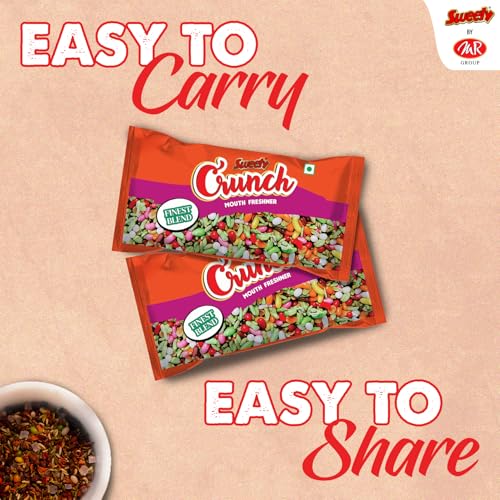 Image of Sweety Crunch Mouth Freshener | Crunchy and Sweet Mukhwas | Pack of 70 Sachets | After Meal Freshener (Pack Of 10 Packets)