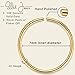 Ellie J Maui 14K Solid Gold Nose Ring Hoop for Women – 18G, 20G, 22G, 24G – Yellow, Rose or White Gold – 7mm to 10mm – Hypoallergenic Septum or Cartilage Piercings (22 Gauge 7mm Yellow Gold)