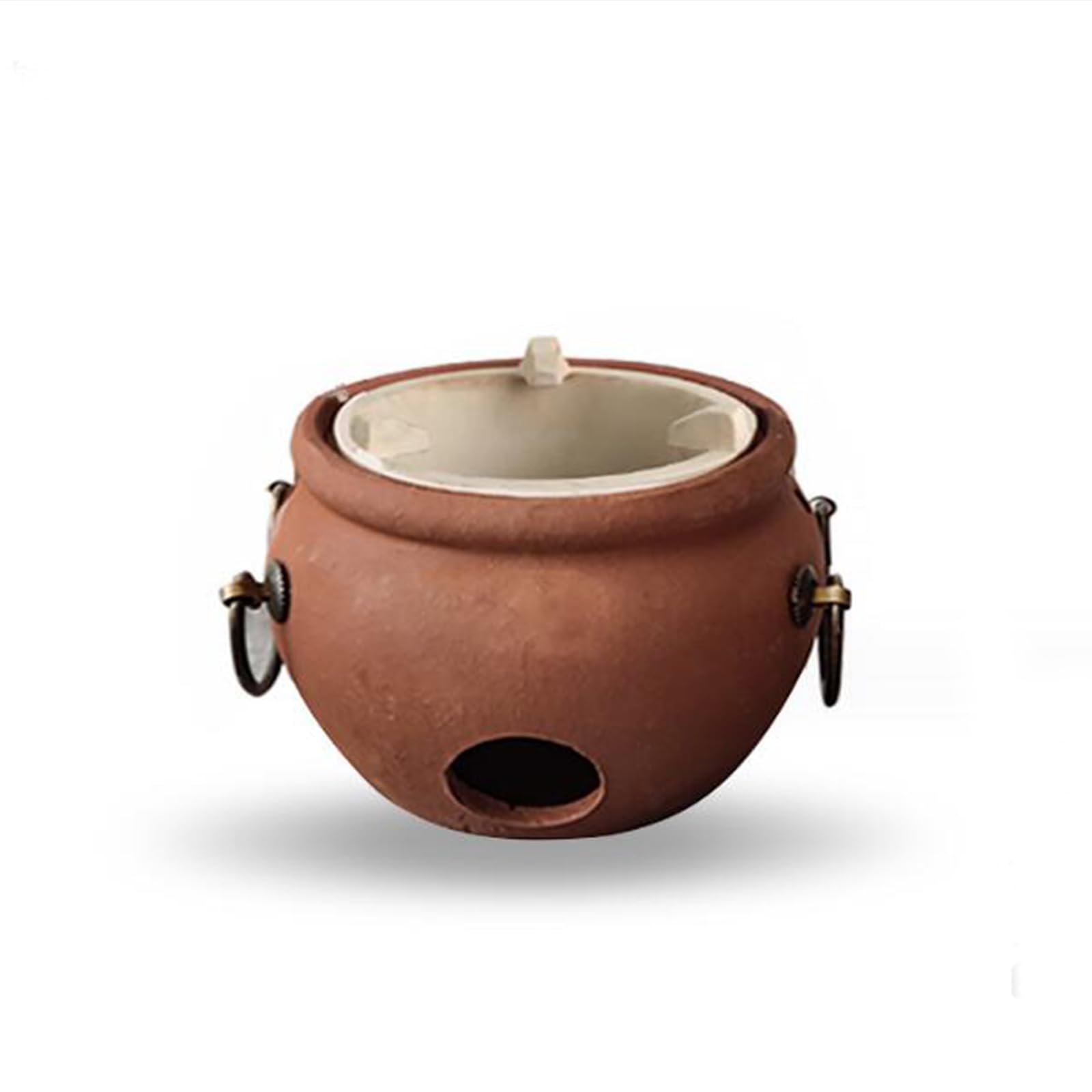 Holzkohleofen -Tee -Kocher mit wärmerem Holzkohlherd Kessel Herd chinesische Teekanne mit Emaille Interieur, 1000 ml