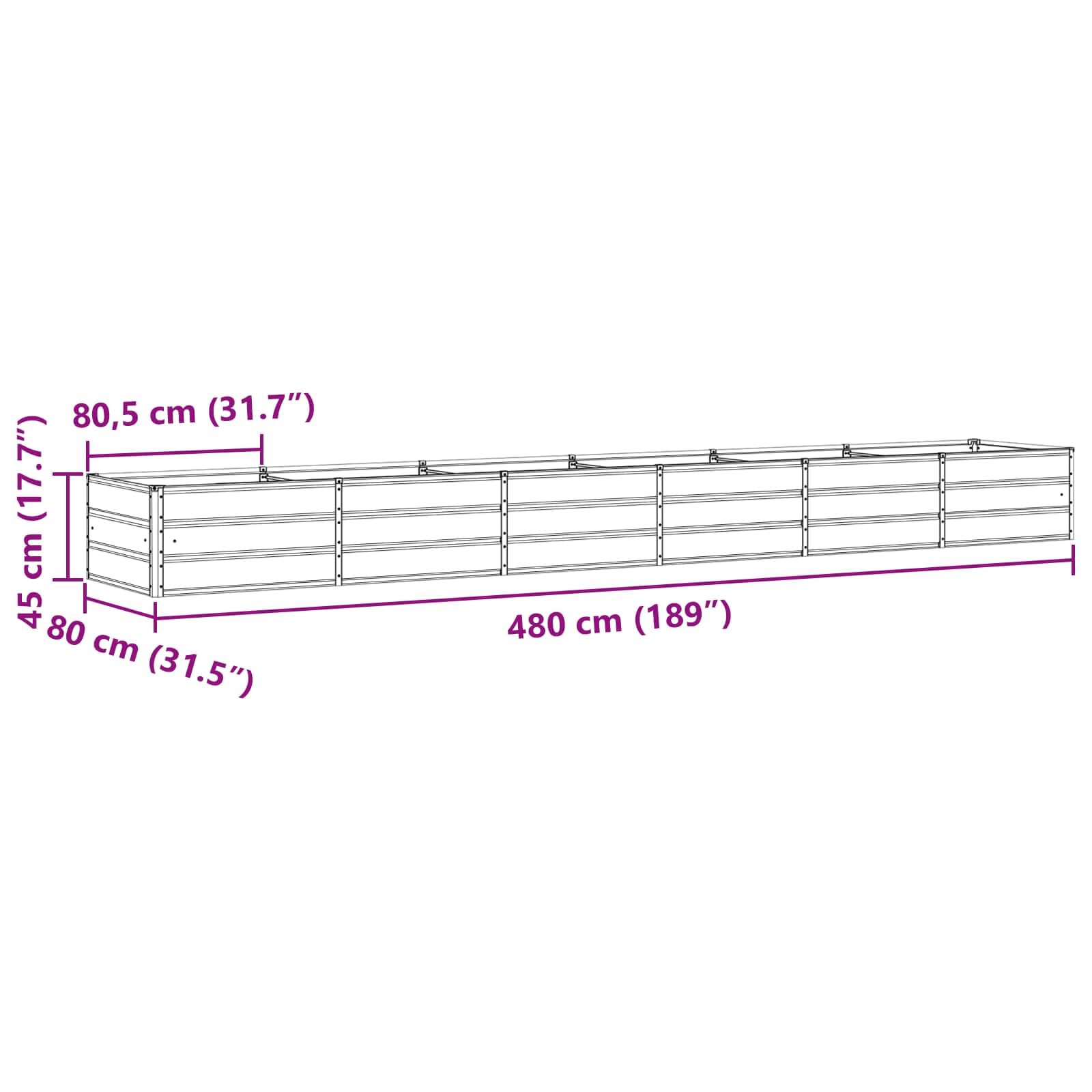 Ogrodnik Stal Plastik Jasnoszary 480x80x45 cm | Do użytku wewnątrz pomieszczeń, nowoczesny design, łatwy montaż, wytrzymała roślina