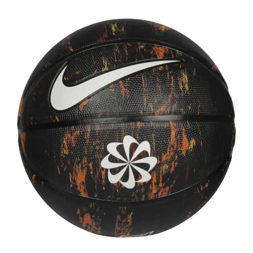 Image of Nike Everyday Playground 8P Next Nature Deflated Rubber Basketball Size 7, Durable Grip Outdoor, Multi /Black /Black /White