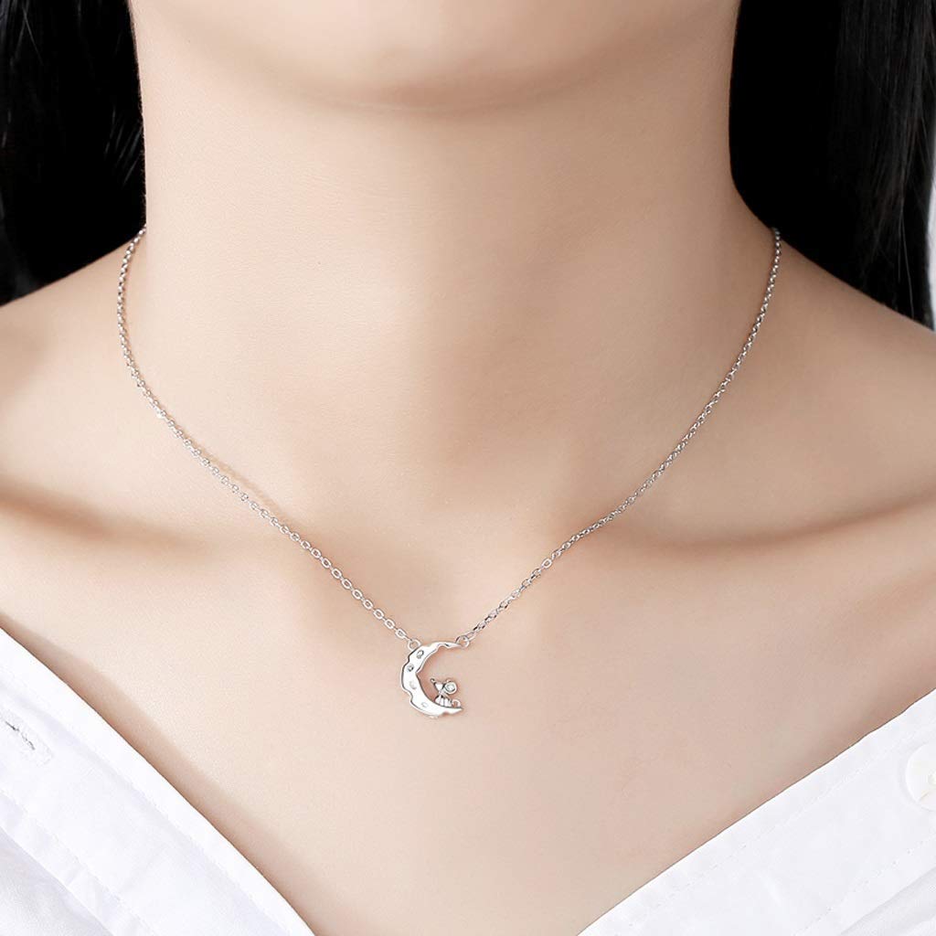 Halsketten für Frauen Mädchen 2020 Sternzeichen Ratte Anhänger S Schmuck Tier im Sternenmond Anhänger Halskette 18 Zoll Chokerhalsketten