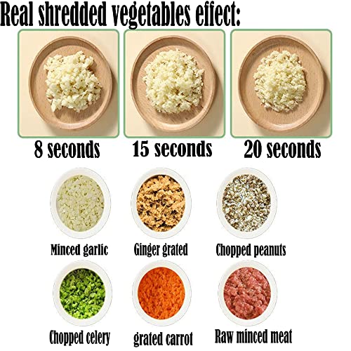 Portable 4 In 1 Electric Vegetable Slicer Set, Wireless Food Processor, With Clean Brush For Garlic Chili Onion Celery Ginger Meat #TOP2