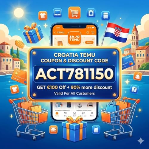 NEW &para;&deg;Croatia ⪩ Temu Coupon Code [act781150] &euro;100 Off For New & Existing Users copertina
