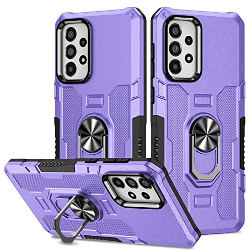 Coque antichoc Samsung A04S violette housse protection arrière avec bague