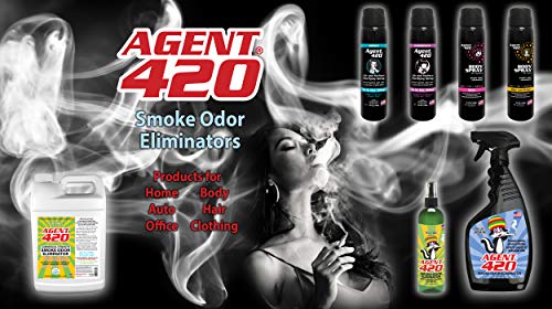 Agent 420 - 22 Oz Cannabis Odor Destroying Spray For Eliminating Cigarette Smoke Or Most Unwanted Odors In Your House, Car Or Apartment - Freshen Up The “Place” [Lavender] #TOP4