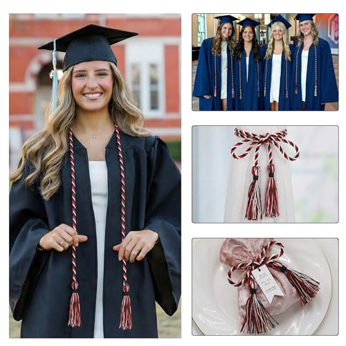 Image of GraduationMall Graduation Honor Cord 68 inch BlackRedWhite