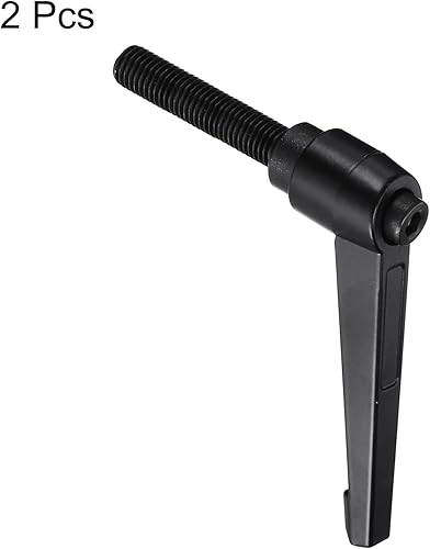 Miniatura 8 de uxcell - Juego de 2 tiradores ajustables de palanca de sujeción con botón macho roscado