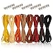 VGOODALL 8 pezzi, cordini in pelle, 5 metri x 3 mm, nastro in pelle, 40 metri in totale, laccio in pelle in 8 colori, scamosciata, per creazione di gioielli fai da te, collana perle,