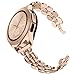 TOYOUTHS Compatible with Samsung Galaxy Watch 42mm Bands Women Stainless Steel Bracelet Replacement for Galaxy Active 2 40mm 44mm/Gear S2 Classic/Gear Sport Metal Strap Wristband 20mm Pins Rose Gold